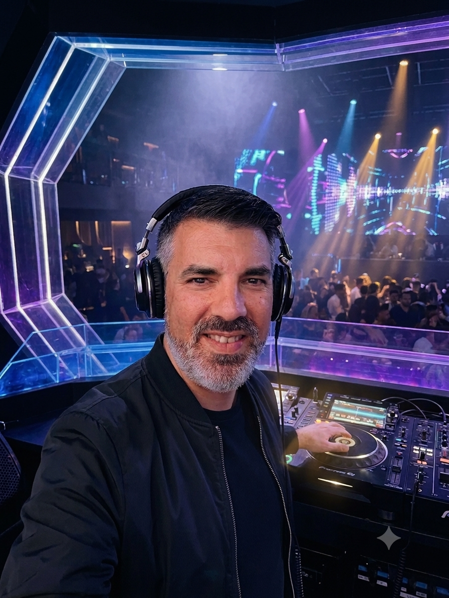 V-DJ Castor electronic music DJ artist portrait